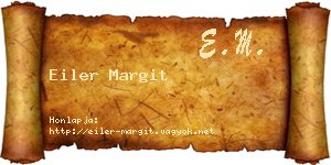 Eiler Margit névjegykártya